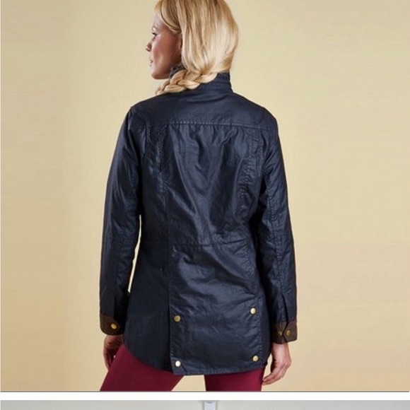 Barbour Navy Badminton Utility Jacket Size 12 - Picture 3 of 10